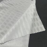 Tissu sportif en maille jacquard blanc en polyester recyclé GRS 100 % Dry Fit pour vêtements de sport respirants