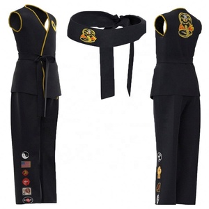 Tenue d'arts martiaux de qualité supérieure pour homme, uniforme <span class=keywords><strong>Cobra</strong></span> Kai noir, idéal pour Halloween, vente en gros à prix abordable - Product Image 5