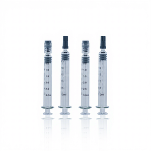 Capuchons de seringue préremplie en verre de haute qualité avec embout Luer Lock et bouchon en caoutchouc pour seringues d'infusion et compte-gouttes 1ml-3ml, lot de 100 pièces - Product Image 1