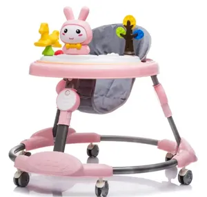 热卖新设计婴儿学步车音乐6轮滚动大婴儿学步车婴儿学习玩具
