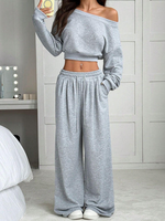 Ensemble de survêtement sport décontracté 2 pièces pour femme, coupe oversize, personnalisable, en coton 100% écologique, idéal pour le quotidien, tailles plus.