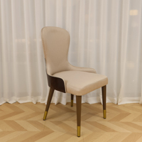 Ensemble de salle à manger convertible classique et contemporain, table et chaises en bois haut de gamme, blanc champagne, mobilier moderne et simple