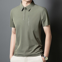 Polo à revers en soie glacée D-Sun-crease-Free, personnalisable avec logo, pour promotion, culture d'entreprise, uniforme d'équipe, tenue de travail, été, unisexe, manches courtes