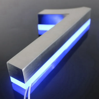 Letras de Canal Metálicas Acrílicas Retroiluminadas en 3D Personalizadas Resistentes a la Intemperie, Letrero LED para Publicidad e Iluminación de Talleres Mecánicos