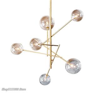 Plafonnier <span class=keywords><strong>suspendu</strong></span> composé de bulles de <span class=keywords><strong>verre</strong></span>, Design créatif nordique moderne, <span class=keywords><strong>Luminaire</strong></span> décoratif d'intérieur, idéal pour un salon, une salle à manger, une cuisine ou un café - Product Image 4