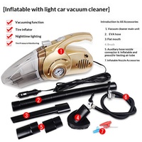Pompe à air gonflable multifonctionnelle 4-en-1 en ABS de qualité supérieure 12V, aspirateur de voiture haute puissance, gonfleur de pneus électrique automobile