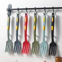 Offre Spéciale produits d'ustensiles de cuisine personnalisés outils de cuisine écologiques fournitures ustensiles de cuisine ensemble fourchette de cuisson en silicone
