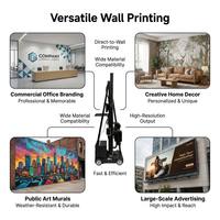 Impresora UV Vertical Profesional para Paredes, 2880DPI, Plegable, con Sensor Automático, para Decoración de Arte Mural en Interiores/Exteriores