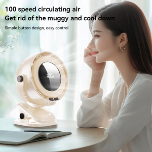 Ventilador de Pared Kadonio con Pantalla LED Digital, 100 Velocidades, Gran Angular, Aire Frío, Ventilador de Mesa con Clip, Luz Nocturna, Ventilador Portátil con Clip - Product Image 2