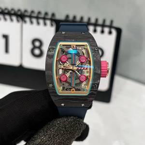 High-end luxury 0703 carbon fiber <b>case</b> barrel-shaped titanium movement men's business casual automatic <b>watch</b> - Product Image 1