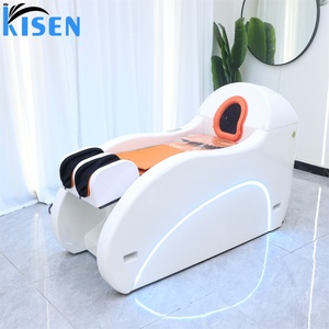 KISEN Fauteuil de lavage de cheveux automatique moderne multifonctionnel avec massage corporel complet électrique et lit de shampoing pour thérapie capillaire - Product Image 1