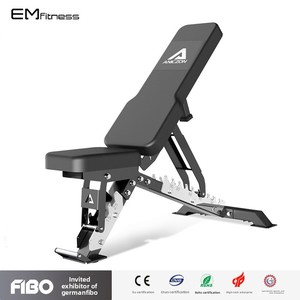Banco de Pesas Comercial Plegable Moderno con Inclinación Ajustable, Estructura de Acero y Soporte para Mancuernas - Product Image 3