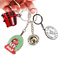 Venta al por mayor nuevo diseño de Metal y cuero Pu llavero logotipo personalizado espacios en blanco llaveros de Metal Spinner llaveros Tractor llavero de Metal