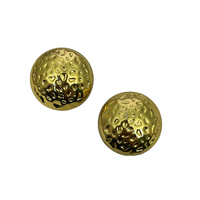 Boucles d'oreilles clous rétro françaises pour femmes, plaquées or, en acier inoxydable martelé, accessoire de mode