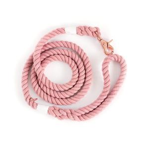 Blush Pink Cotton Rope Dog <b>Leash</b> Solid Color - Product Image 1