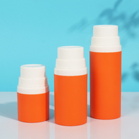 Flacon pompe sans air PP 50ml 100ml 150ml, distributeur de lotion et sérum sous vide, emballage cosmétique coloré personnalisé OEM ODM