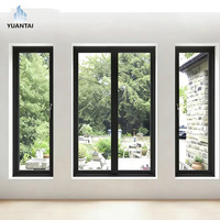 Ventanas Corredizas Modernas de Triple Doble Acristalamiento, Resistentes a Huracanes, de Aleación de Aluminio, con Aislamiento Térmico Low-E, para Viviendas, de Fábrica Yuantai