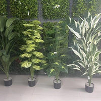 Arbre bananier artificiel d'intérieur, multi-pièces, détachable, en plastique, feuillage écologique, toucher naturel, 130 cm, durable