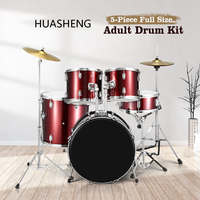 HUASHENG Ensemble de batterie portable complet de 5 pièces, 3 couleurs, pour adultes et enfants, à vendre