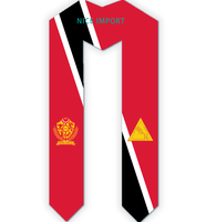 Écharpe de remise de diplôme unisexe avec drapeau des Îles Vierges et drapeau américain, motif multiculturel, pour les diplômés de l'école supérieure, idéale pour les études à l'étranger