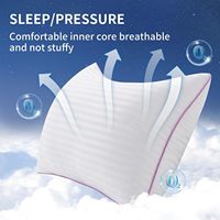 Oreillers pour lit king size, oreiller de sommeil, rembourrage en polyester, respirant, moelleux, doux, soutien moyen pour dormeurs sur le côté, le dos et le ventre