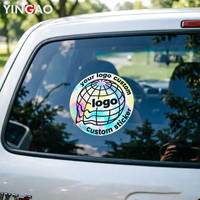 Autocollant décoratif pour vitre de voiture en vinyle durable, écologique, imperméable, découpé sur mesure, effet holographique, laser arc-en-ciel