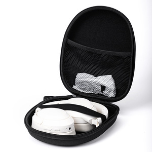 Étui de transport rigide en EVA noir pour <span class=keywords><strong>casque</strong></span> <span class=keywords><strong>audio</strong></span>, sac de rangement de voyage anti-pression pour <span class=keywords><strong>casque</strong></span> supra-auriculaire, pochette pour accessoires électroniques - Product Image 4