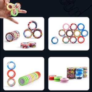 Durable Finger Spinner <b>Ring</b> Smooth Fidget Spinner Toy Portable Fidget <b>Ring</b> Set for <b>Kids</b> Adults Daily Stress Relief - Product Image 5