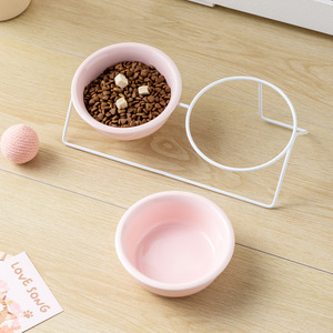 Doe Pet Grand Bol en Céramique Surélevé pour Animaux de Compagnie avec Support en Fer Moderne, Gamelle pour Chien, Gamelle d'<span class=keywords><strong>Alimentation</strong></span> Personnalisée pour Chiens - Product Image 3
