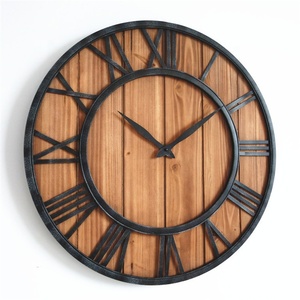 Wooden <strong>Wall</strong> <strong>Clock</strong> Indoor <strong>Silent</strong> Battery Wood Big Size 18 23inch Operated Wrought Noiseless Gear Quartz <strong>Wall</strong> <strong>Clock</strong> for Decoration - Product Image 5