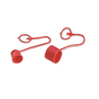 Capuchon anti-poussière en plastique à connexion rapide pour raccords hydrauliques à face plate ISO 16028, joint anti-poussière rouge