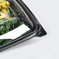 9 "32oz jetable micro-ondable à emporter boîte en plastique PP repas préparé récipient d'emballage à emporter avec couvercle
