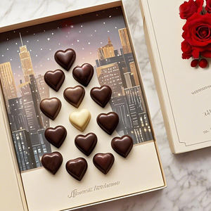 Boîtes de chocolat haut de gamme de luxe pour Noël Saint-Valentin Bonbon Celebration-Emballage de boîte de chocolat en carton de qualité supérieure - Product Image 5