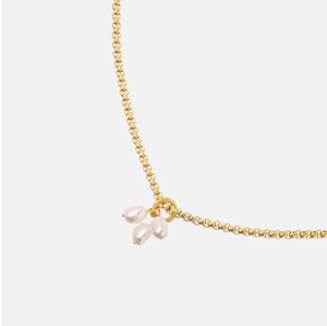 गहने छोटे द्रव्यमान स्टेनलेस स्टील परादीस हार को प्रेरित करता है तीन मोती के लिए सुंदर - Product Image 2