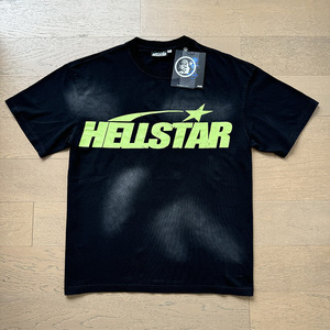Camiseta Rep Hell Star para Hombre, Estilo <span class=keywords><strong>Vintage</strong></span>, Lavada, con Letras Impresas, Manga Corta, Alta Calidad, 100% Algodón, Ropa Urbana con Etiqueta NFC - Product Image 1