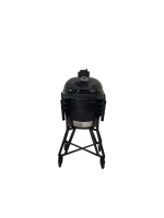 Barbecue Royal Kamado 22 pouces en céramique noire brillante, moderne, pour cuisine extérieure, avec fonction fumoir et chariot, modèle MK22Basic