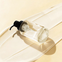 Lot de Bouteilles en Verre Transparent de 300 ml et 500 ml pour Savon Liquide Lavant pour les Mains avec Pompe Moussante pour Salle de Bain et Cuisine (Vente en Gros)