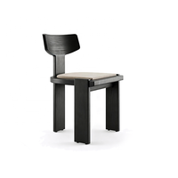 Chaise Wabi Sabi Chaises de salle à manger rembourrées en bois noir Chaise d'appoint minimaliste simple Chaise de restaurant