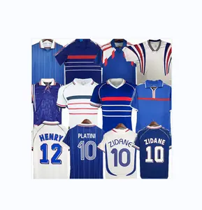 1998 RETRO 2002 ZIDANE HENRY maillots de football Football 1984 chemise France 2006 Deschamps Petit 2000 Maillot de football