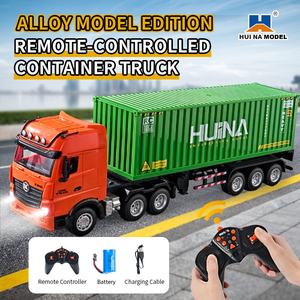 Huina mainan anak-anak traktor Semi Trailer, mobil listrik RC paduan sembilan saluran untuk grosir - Product Image 6