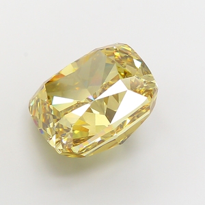 Diamant de laboratoire jaune intense taille coussin, 30,06 carats, clarté VVS2, diamant non monté pour bijoux fins de créateur - Product Image 2