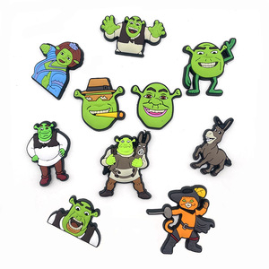 HY 2026 Vente chaude Breloques en PVC personnalisables avec logo, motifs de dessins animés et de films (<span class=keywords><strong>Shrek</strong></span>), pour bracelets, sabots, sacs et coques de téléphone - Product Image 5