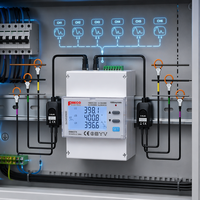 Analizador de Calidad de Energía Trifásico Multi-circuito Fineco EM4374 con Pantalla LCD, Medición de THD, Salida de Pulso S0, Monitor de Energía, Modbus-RTU