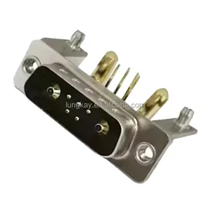 Conector combinado d-sub de alta potencia 7W2 hembra R/A DIP tipo conector 7W2