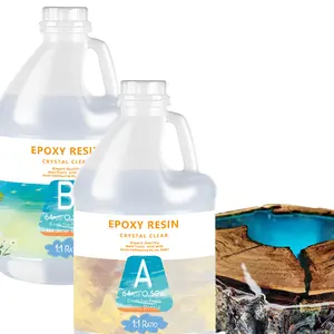 1gal Kristalheldere Epoxyhars Kit 1:1 1 Gallon Bubbelvrije Zelfnivellerende Coating En Epoxyhars Voor Diy Ambacht