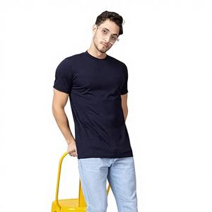Everyday Wear Men's Organic Cotton Knitted T-Shirt with Soft Breathable Eco-Friendly <b>Fabric</b> Oversized Fit at Wholesale Price - Product Image 1