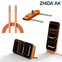 Nouveau support de téléphone 240W avec câble de données USB-C et adaptateur de charge rapide PD, kit de câbles USB-C pour téléphone