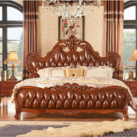 Ensemble de meubles de chambre à coucher sur mesure de style européen, lit double, lit king-size, lit de princesse, lit de mariage