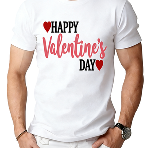 <span class=keywords><strong>T</strong></span>-<span class=keywords><strong>shirt</strong></span> con grafica a forma di cuore con tipografia per la festa di San Valentino, regalo romantico per coppie innamorate - Product Image 1