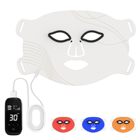 Masque de luminothérapie rouge 2D, masque facial LED, rajeunissement de la peau, anti-âge, réduction des rides, appareil de luminothérapie infrarouge pour le visage